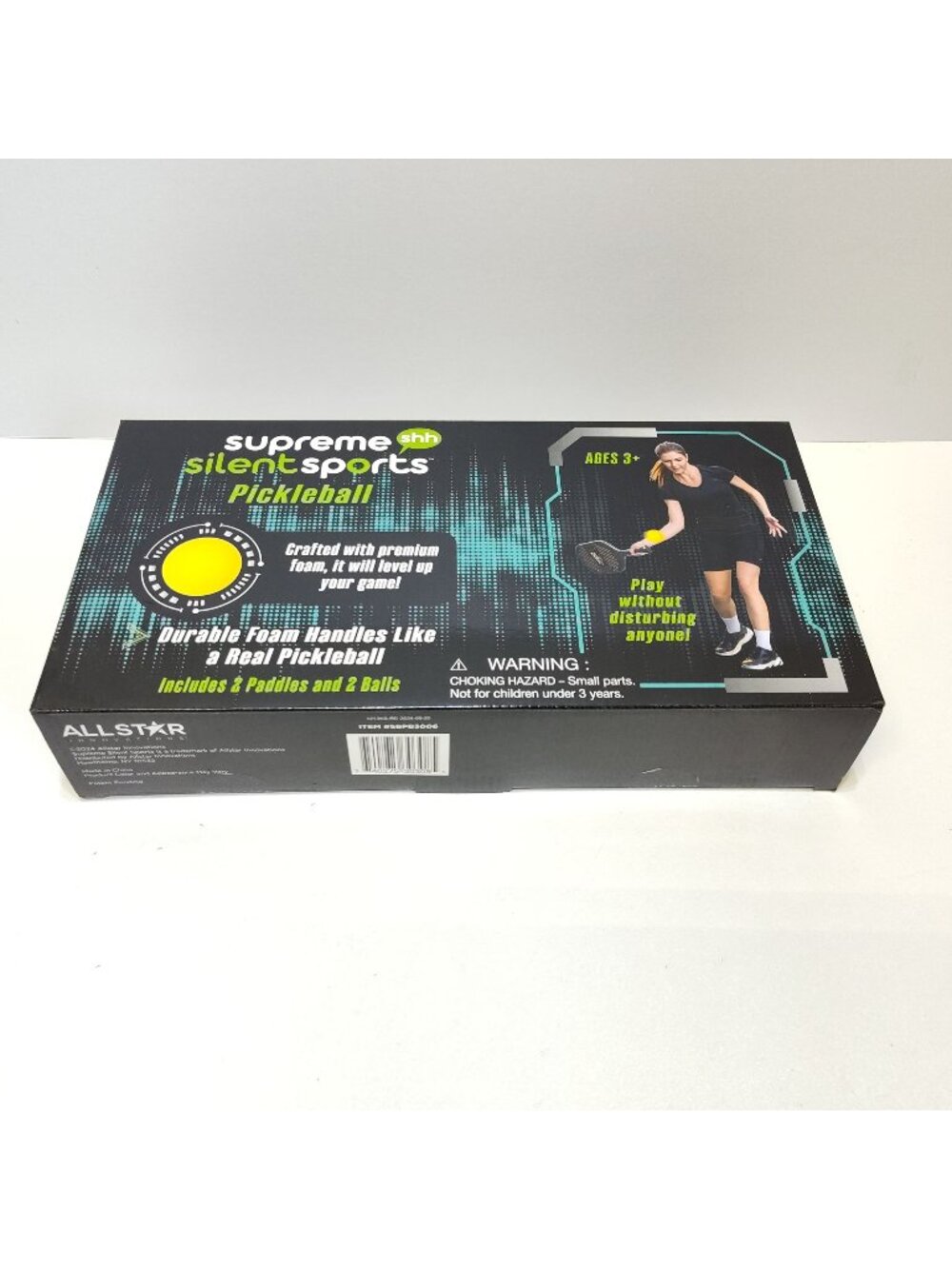 Supreme Silent Sports Pickleball Set Indoor or Outdoor Play Ages 3+ New In Box